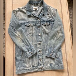 Forever 21 Light Blue Long Denim Jacket Size Small